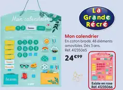 La Grande Récré La grande récré mon calendrier offre