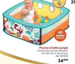 La Grande Récré Piscine à balles jungle offre