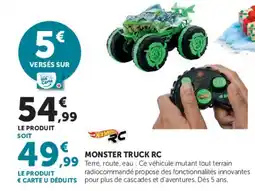 Hyper U Hot Wheels RC Monster Truck RC offre