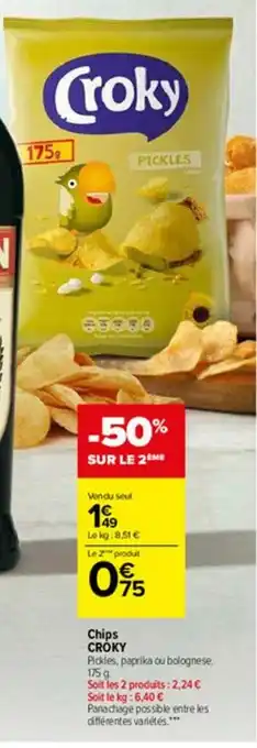 Carrefour Market Chips Croky offre