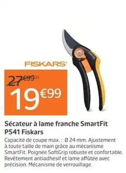 Jardiland FISKARS Sécateur à lame franche SmartFit P541 offre