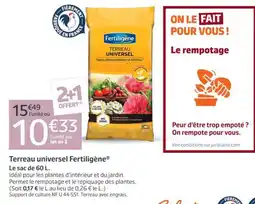 Jardiland Fertiligène Terreau universel offre