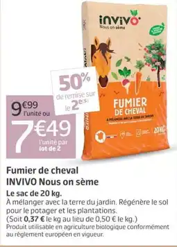 Jardiland INVIVO Fumier de cheval offre