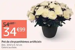 Jardiland Pot de chrysanthèmes artificiels offre