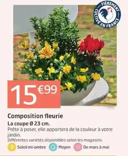 Jardiland Composition fleurie offre
