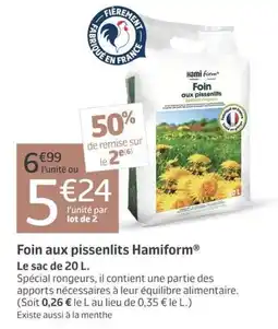 Jardiland Hamiform Foin aux pissenlits offre