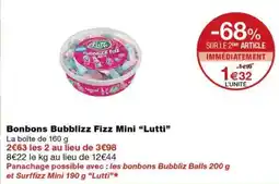 Monoprix Lutti Bonbons Bubblizz Fizz Mini offre