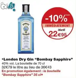 Monoprix Bombay Sapphire London Dry Gin offre