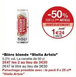 Monoprix Stella Artois offre