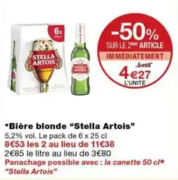 Monoprix Stella Artois offre