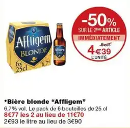 Monoprix Affligem Bière blonde offre