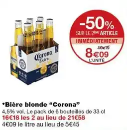 Monoprix Corona Bière blonde offre