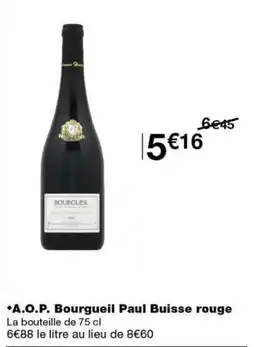 Monoprix Paul Buisse Bourgueil rouge offre