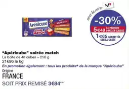 Monoprix Apéricube soirée match offre