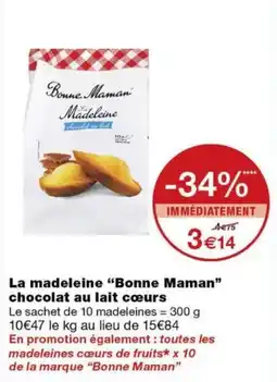Monoprix Bonne Maman Madeleine offre