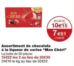 Monoprix Mon Chéri Assortiment de chocolats offre