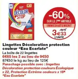 Monoprix ACTS Lingettes Décoloration protection couleur offre