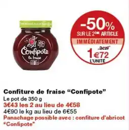 Monoprix Confipote Confiture de fraise offre