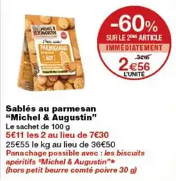 Monoprix Michel & Augustin Sablés au parmesan offre