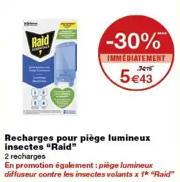 Monoprix Raid Recharges pour piège lumineux insectes offre