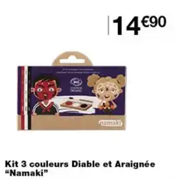 Monoprix Namaki Kit 3 couleurs Diable et Araignée offre
