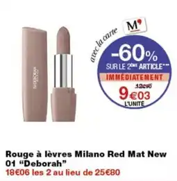 Monoprix Milano Red Mat New Rouge à lèvres offre