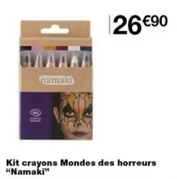 Monoprix Namaki Kit crayons Mondes des horreurs offre