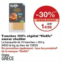 Monoprix Violife Tranches végétal offre