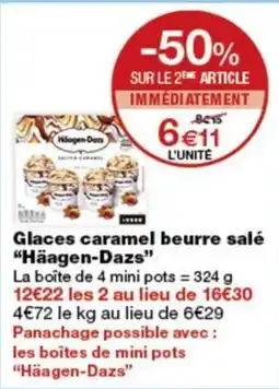 Monoprix Häagen-Dazs Glaces caramel beurre salé offre