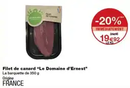Monoprix Le Domaine d'Ernest Filet de canard offre