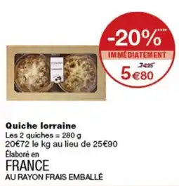 Monoprix Quiche lorraine offre