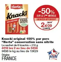 Monoprix Herta Knacki offre
