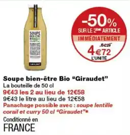 Monoprix Giraudet Soupe bien-être Bio offre