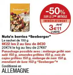Monoprix Seeberger Nuts'n berries offre