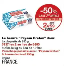 Monoprix Paysan Breton Le Beurre Doux offre