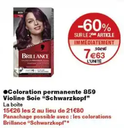 Monoprix Schwarzkopf Brilliance offre