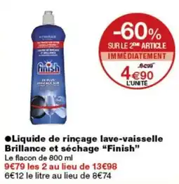 Monoprix Finish Liquide de rinçage lave-vaisselle Brillance et séchage offre