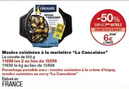 Monoprix La Cancalaise Moules de Bouchot offre