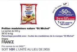 Monoprix St Michel Petites Madeleines nature offre