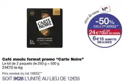 Monoprix Carte Noire Café moulu offre