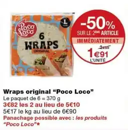 Monoprix Poco Loco Wraps offre