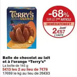 Monoprix Terry's Balle de chocolat au lait et à l'orange offre