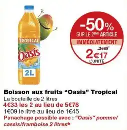 Monoprix Oasis Boisson aux fruits Tropical offre