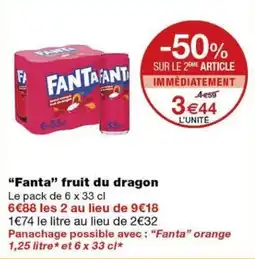 Monoprix Fanta fruit du dragon offre