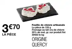 Monoprix Feuille de chèvre artisanale offre