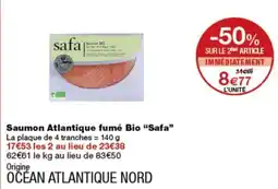 Monoprix Safa Saumon Atlantique fumé Bio offre