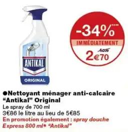 Monoprix Antikal Nettoyant ménager anti-calcaire offre