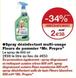 Monoprix Mr. Propre Spray désinfectant multi-usage Fleurs de pommier offre