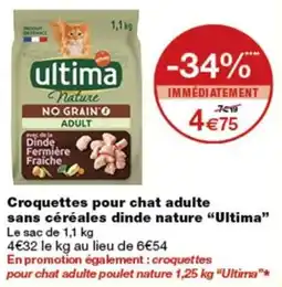 Monoprix Ultima Croquettes pour chat adulte offre