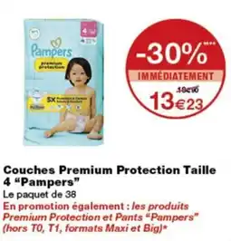 Monoprix Pampers Couches Premium Protection offre